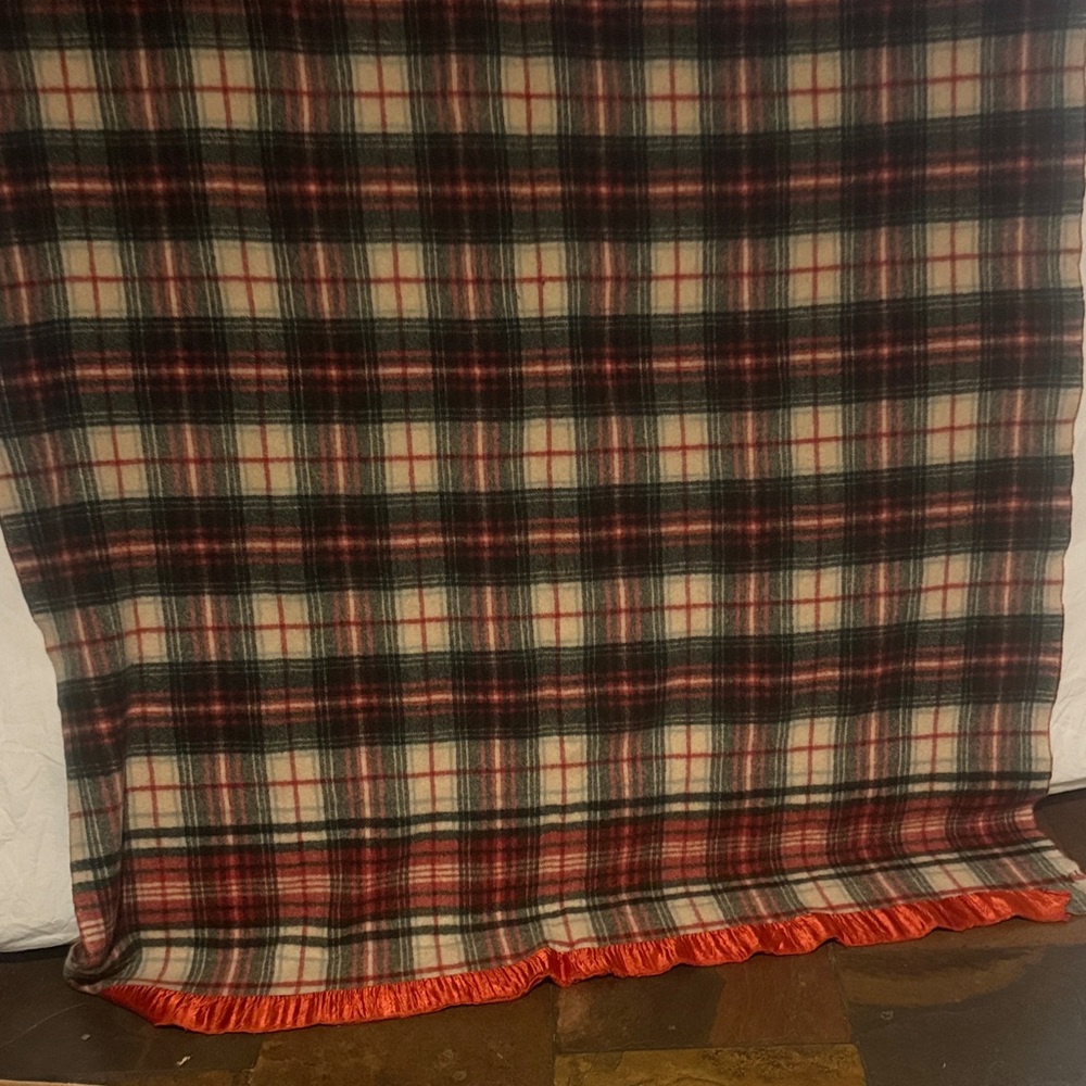 VTG WOOL Plaid Blanket Golden Dawn great blanket